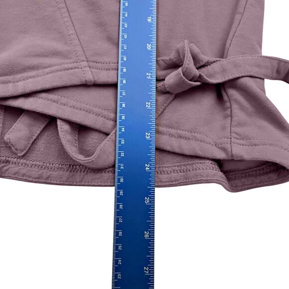 Athleta Women's MEDIUM Retroterry Wrap Sweatshirt Damask Mauve - Picture 9 of 9